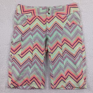 Shredly Mountain Bike Short Women 14 Multi Chevron Zigzag Cargo MTB